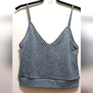 Zara  Metallic Thread Crochet Tank Top